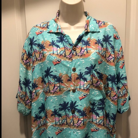 Ingear Other - Men’s XL Turquoise Hawaiian Aloha Shirt XL